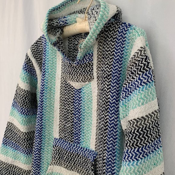 Earth Ragz Other - Host Pick EARTH RAGS Baha Joe Blue Chill Hoodie Blanket Surf Poncho Unisex